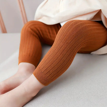 1 Pcs Girl's Solid Color Versatile Legging, Soft Comfy Casual Tights for All Seasons