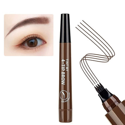 Eyebrow Pen with Pointed Tip Eyebrows Liquid Makeup Pencil Long Lasting Waterproof Fork Tip Eyebrow Tattoo Pen (Multicolor)