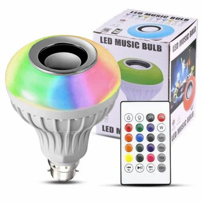 Charkee Wireless LED Fully Remote ControlLED Music Light Bulb, Bluetooth Speaker with 24 Keys Remote