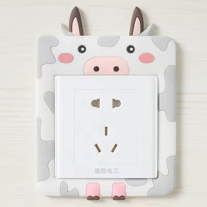 Cute Cartoon Power Socket Stickers Assorted Color (Pack of 2)