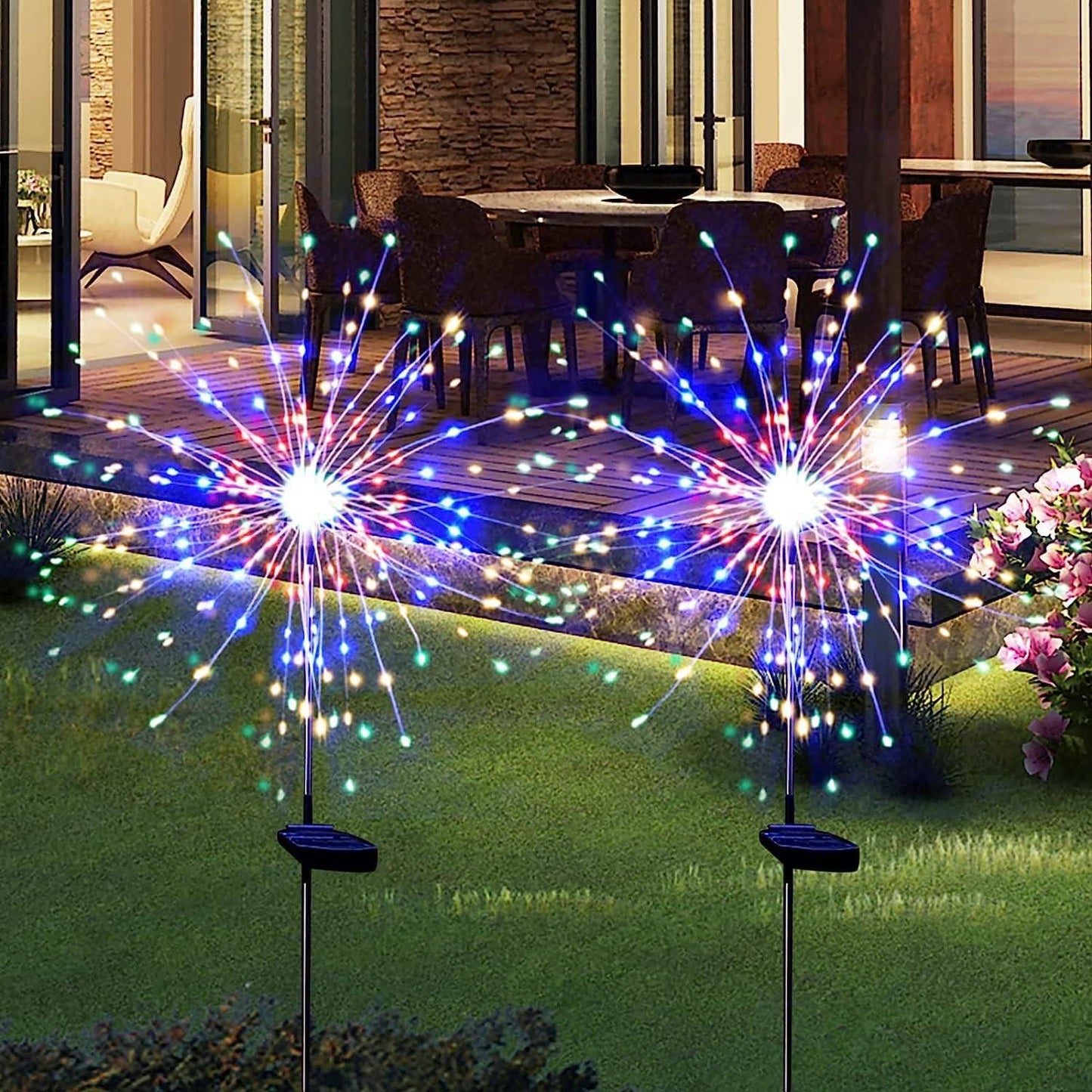 Waterproof Firework LED Outdoor Solar Garden Lights