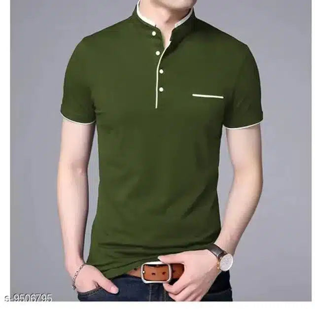 T-Shirt for Men (Olive, L)