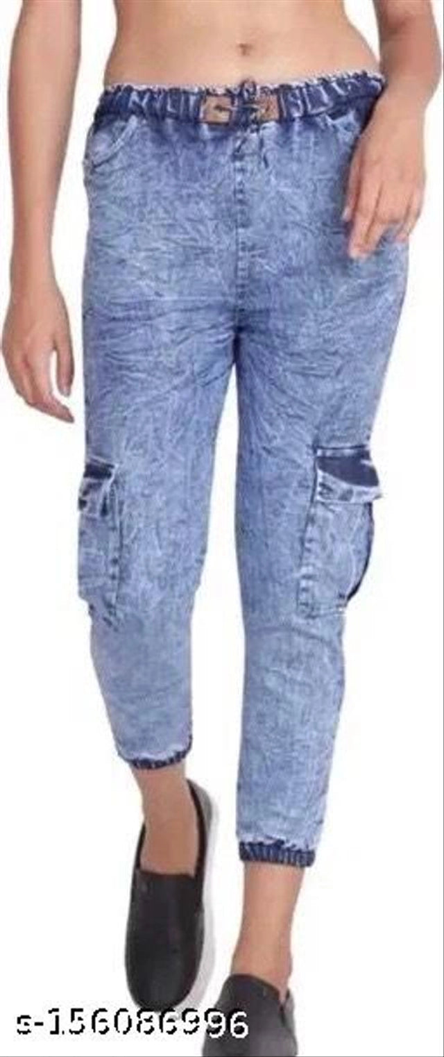 Denim Jeans for Girls (Blue, 13-14 Years)