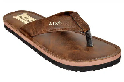 Flip Flops for Men (Brown, 6)