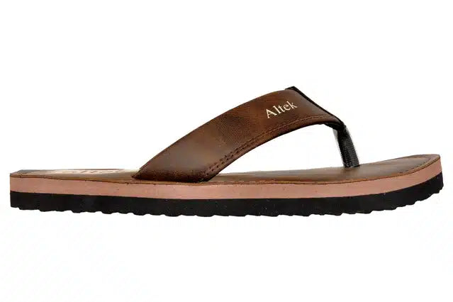 Flip Flops for Men (Brown, 6)